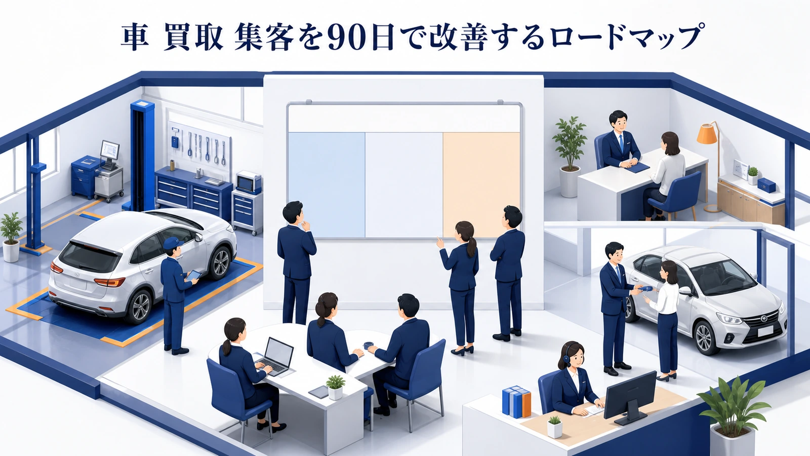 車 買取 集客を90日で改善するロードマップ