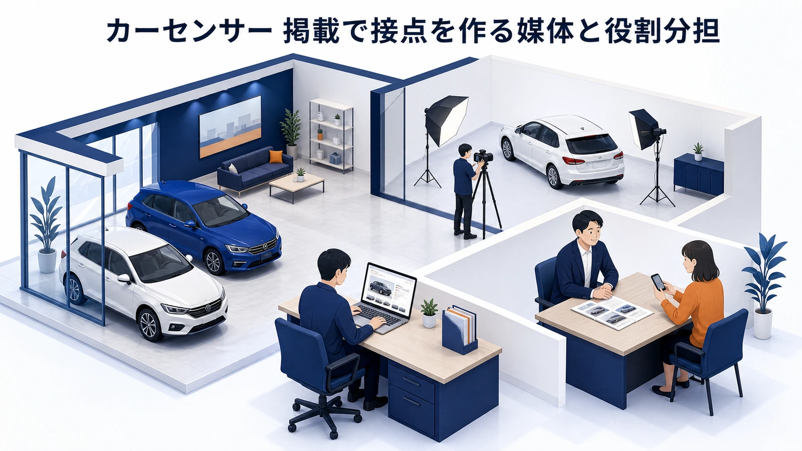 カーセンサー 掲載で接点を作る媒体と役割分担
