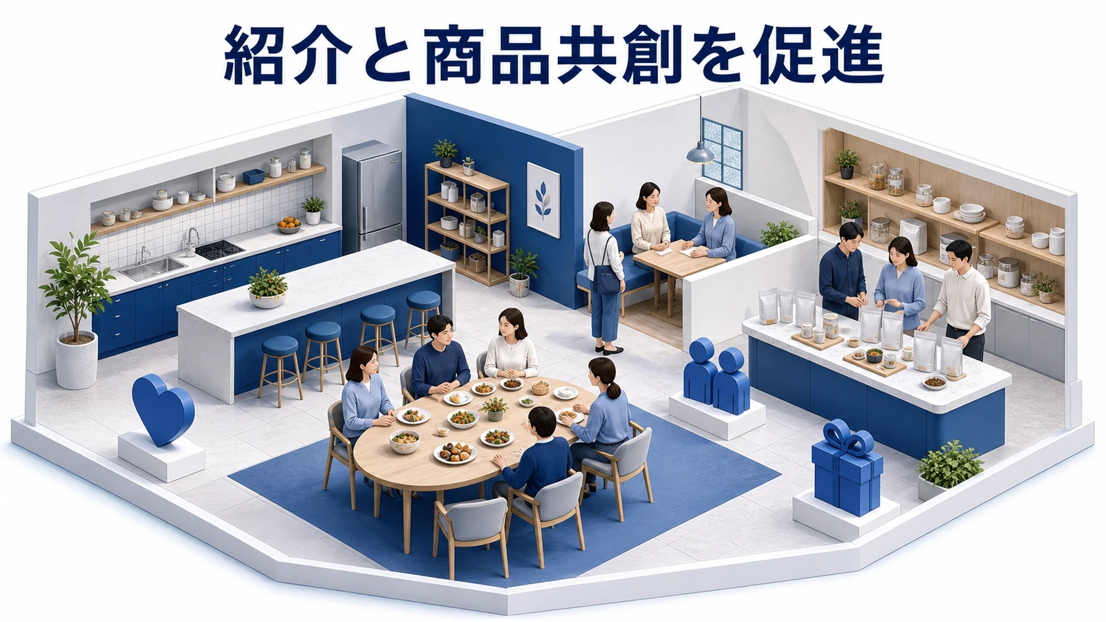 BASE FOODのレシピ共有と商品共創のイメージ