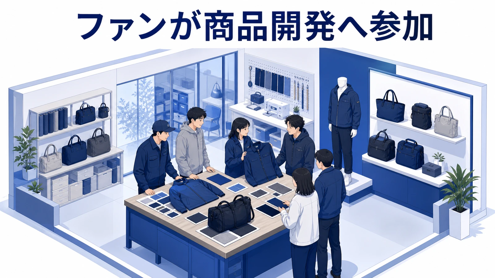 ワークマンのアンバサダーが商品開発へ参加するイメージ
