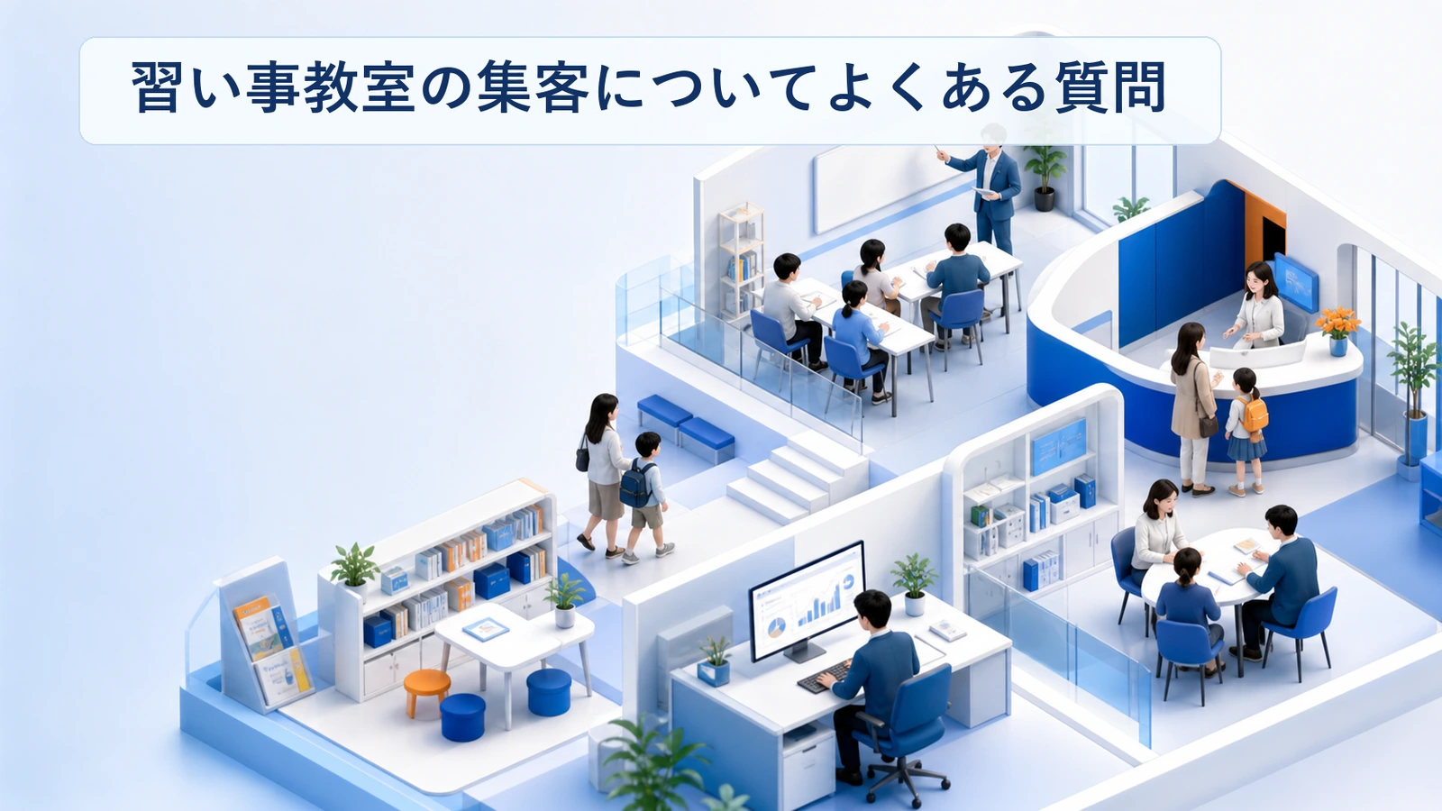 習い事教室の集客に関するよくある質問と回答をまとめた図解
