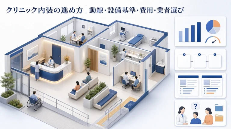 クリニック内装の進め方|動線・設備基準・費用・業者選び