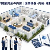 クリニック開業資金の内訳｜医療機器・内装・運転資金・融資