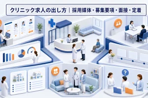 クリニック求人の出し方|採用媒体・募集要項・面接・定着