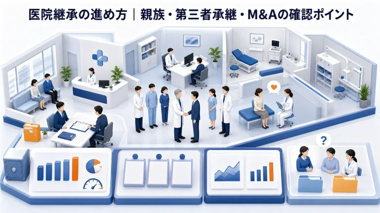 医院継承の進め方|親族・第三者承継・M&Aの確認ポイント