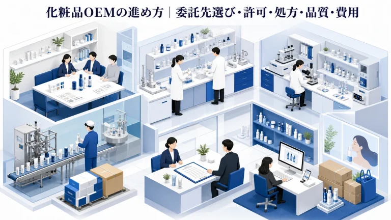 化粧品OEMの進め方｜委託先選び・許可・処方・品質・費用