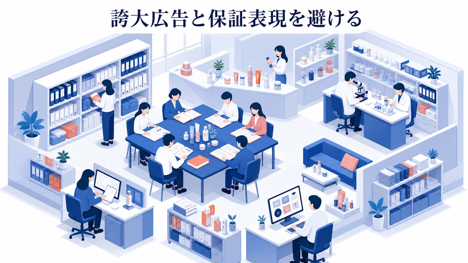 誇大広告と保証表現を避ける