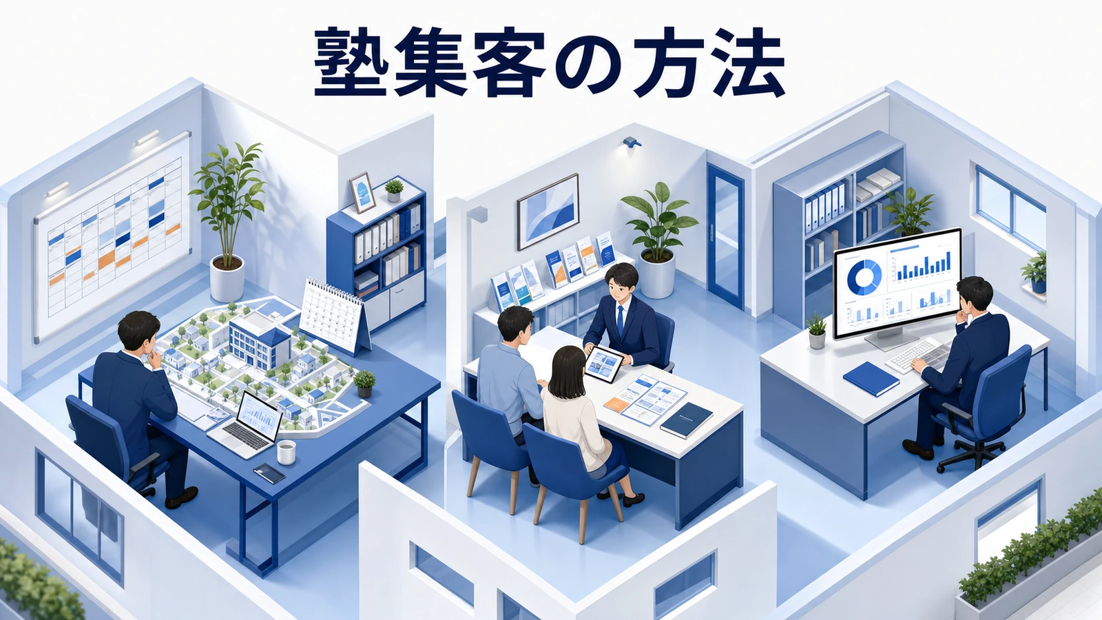 塾集客の方法｜手段の役割分担と着手する順番の決め方