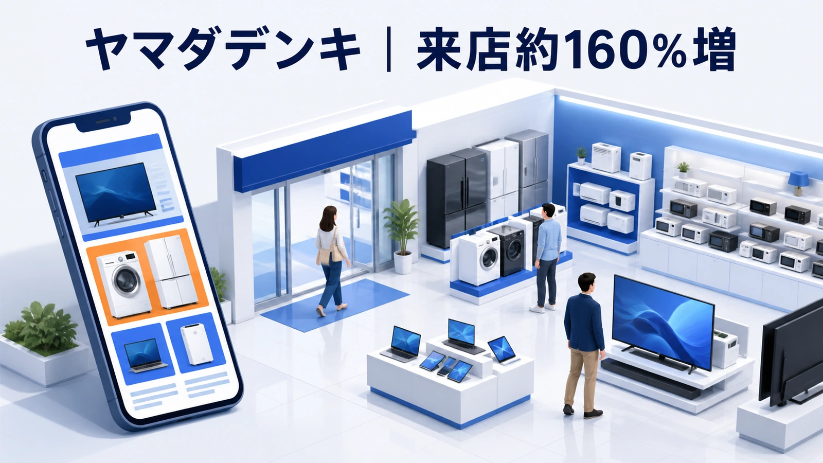 デジタルチラシで閲覧者180％と来店者160％を実現したヤマダデンキの店舗集客事例