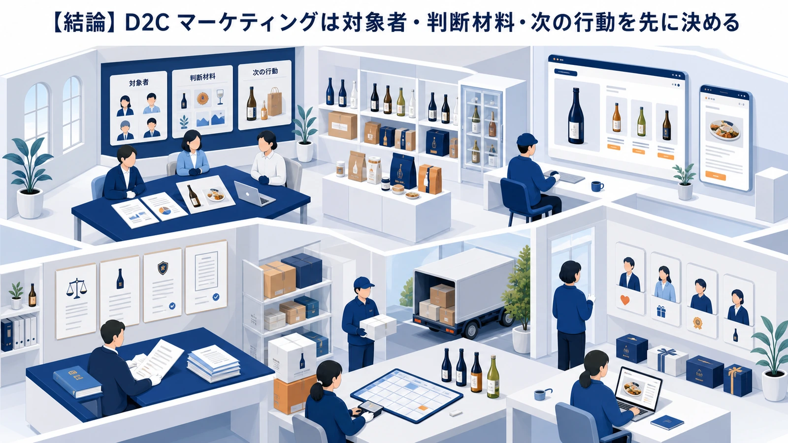 【結論】D2C マーケティングは対象者・判断材料・次の行動を先に決める