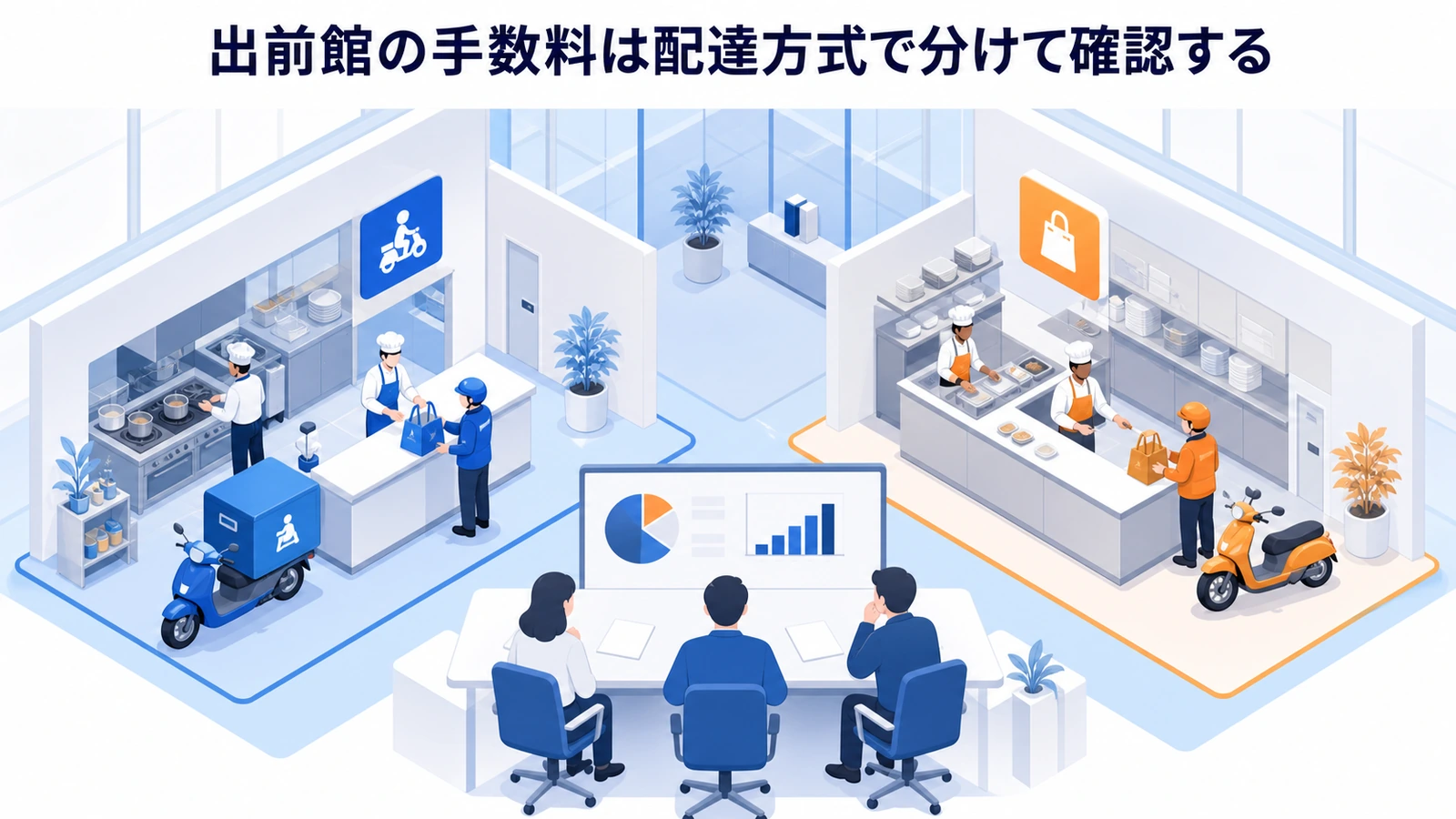 出前館の手数料は配達方式で分けて確認する
