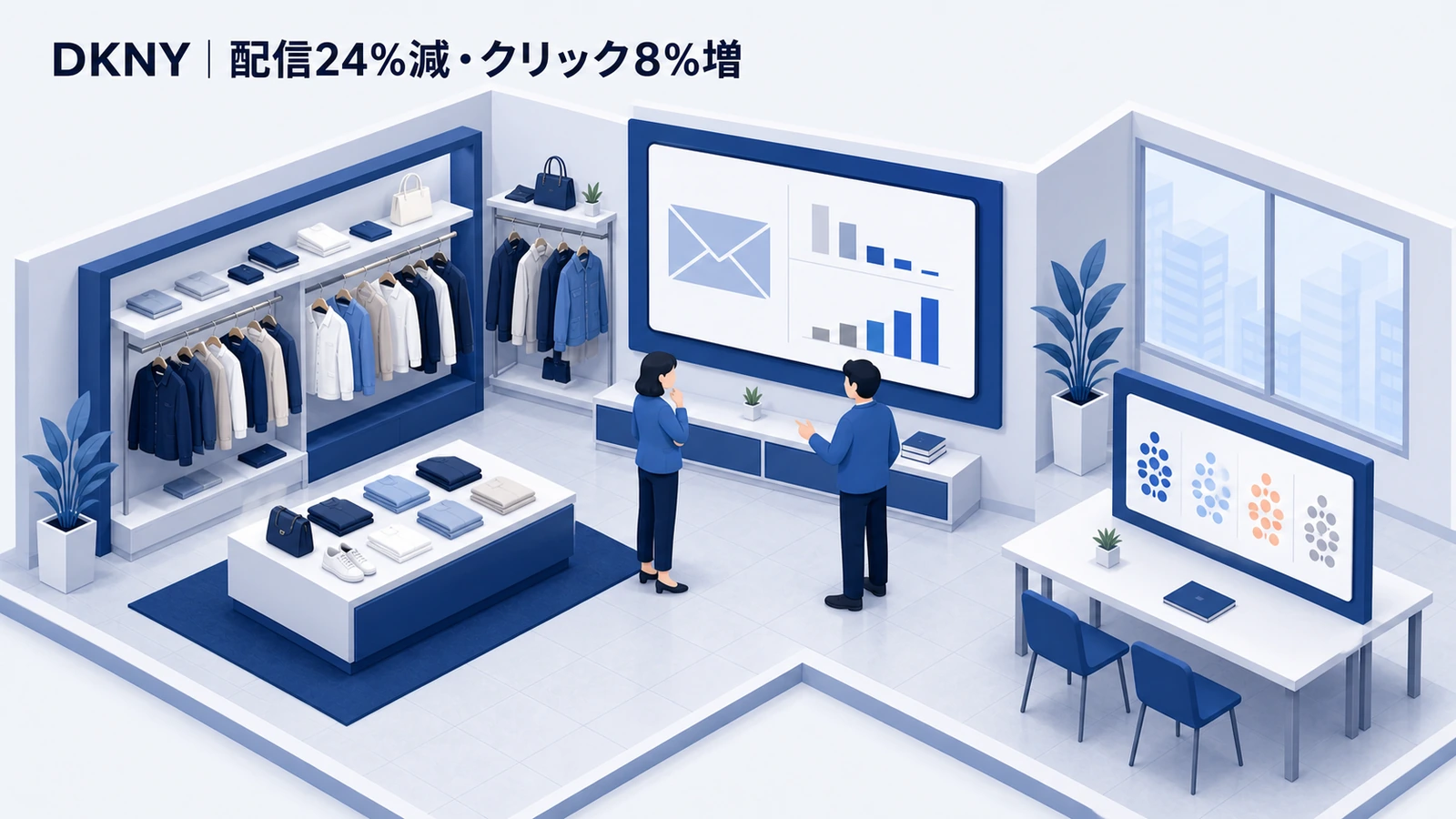 DKNYがメール配信量を24%減らしながらクリック率を8%伸ばした事例イメージ