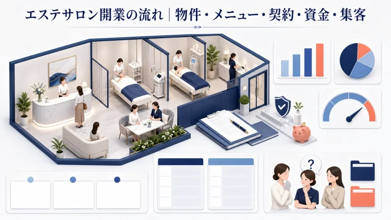 エステサロン開業の流れ｜物件・メニュー・契約・資金・集客