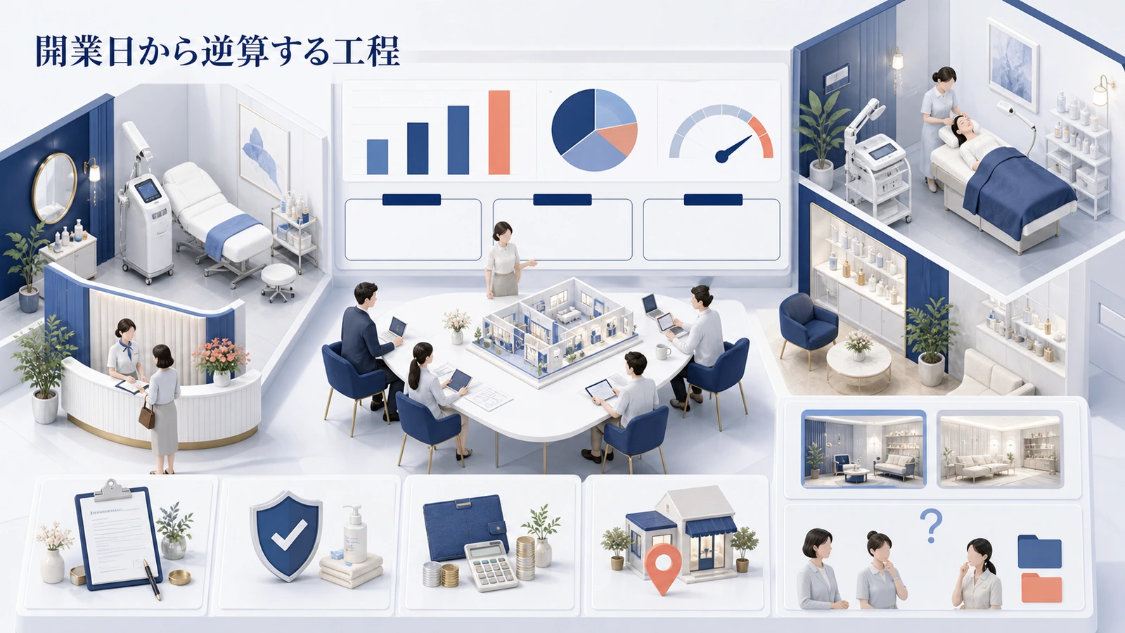 開業日から逆算する工程