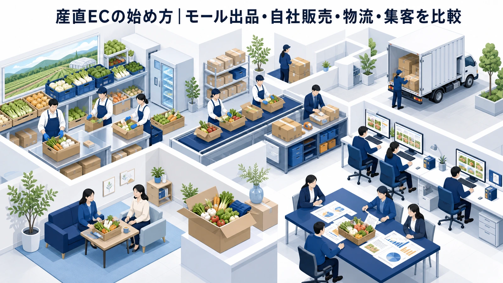 産直ECの始め方｜モール出品・自社販売・物流・集客を比較