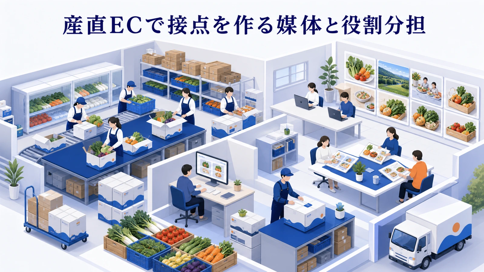 産直ECで接点を作る媒体と役割分担