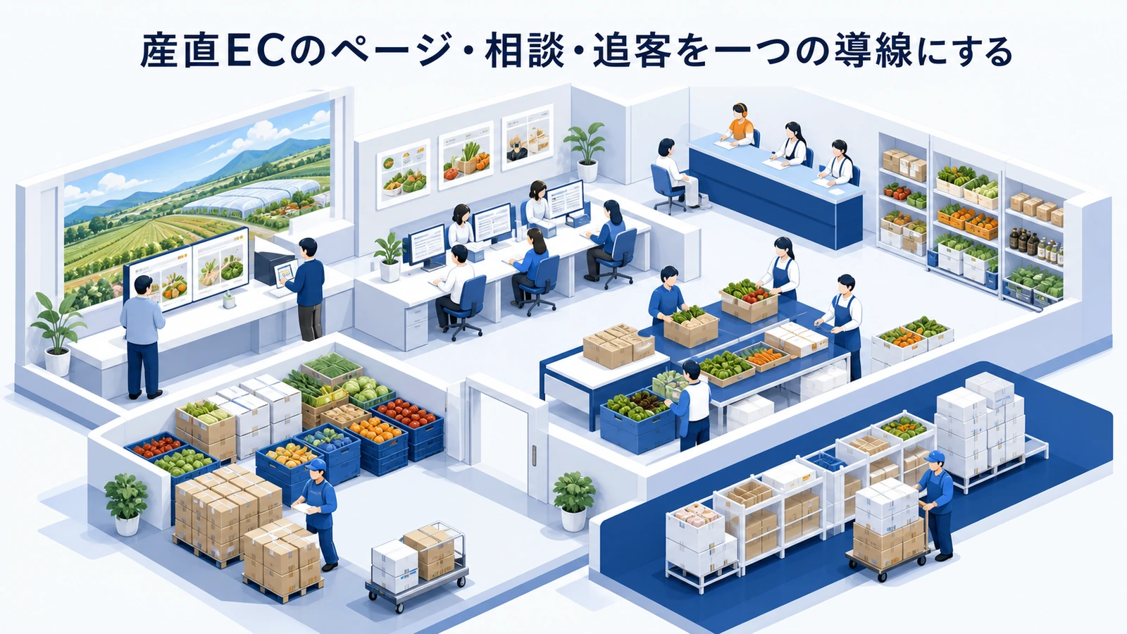 産直ECのページ・相談・追客を一つの導線にする