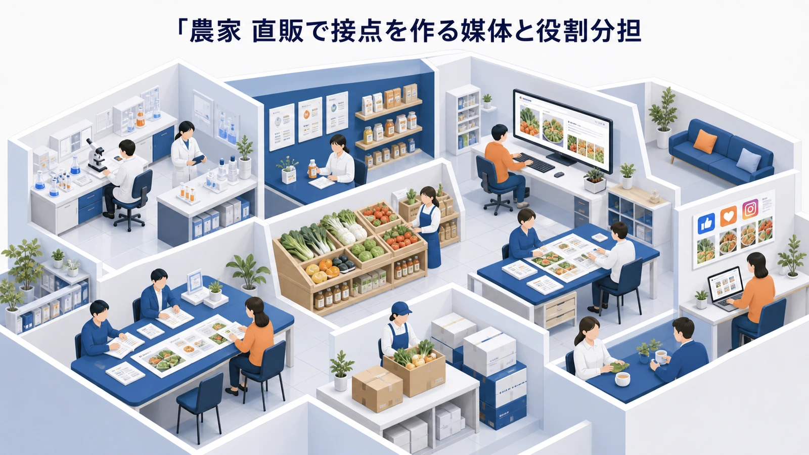 農家 直販で接点を作る媒体と役割分担