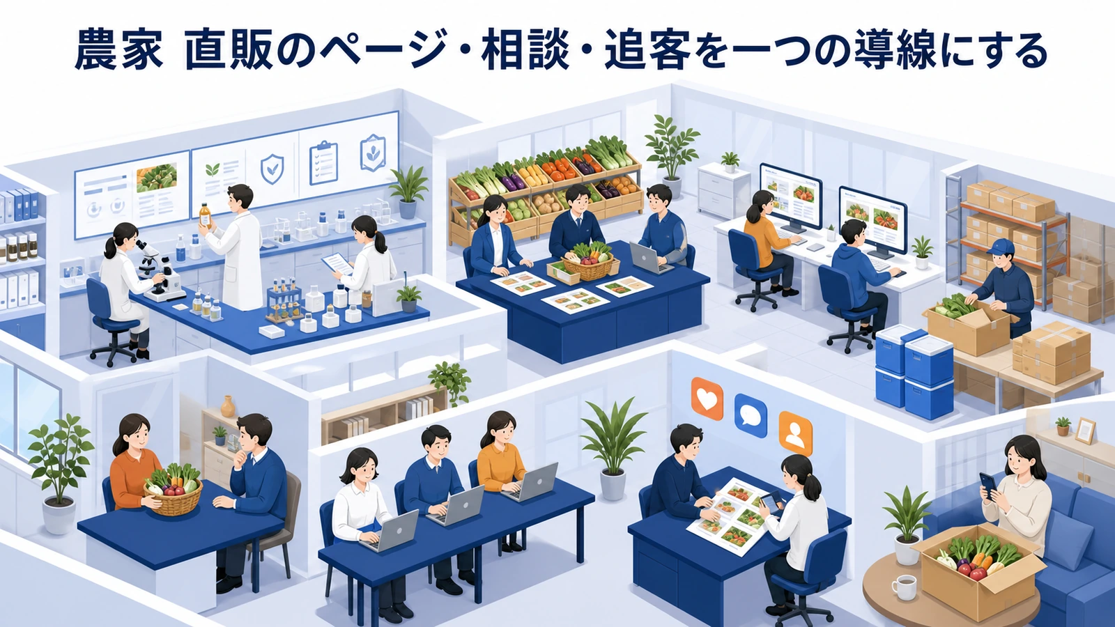 農家 直販のページ・相談・追客を一つの導線にする