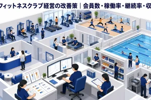 フィットネスクラブ経営の改善策|会員数・稼働率・継続率・収益