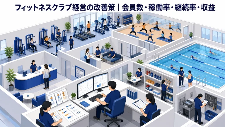 フィットネスクラブ経営の改善策｜会員数・稼働率・継続率・収益