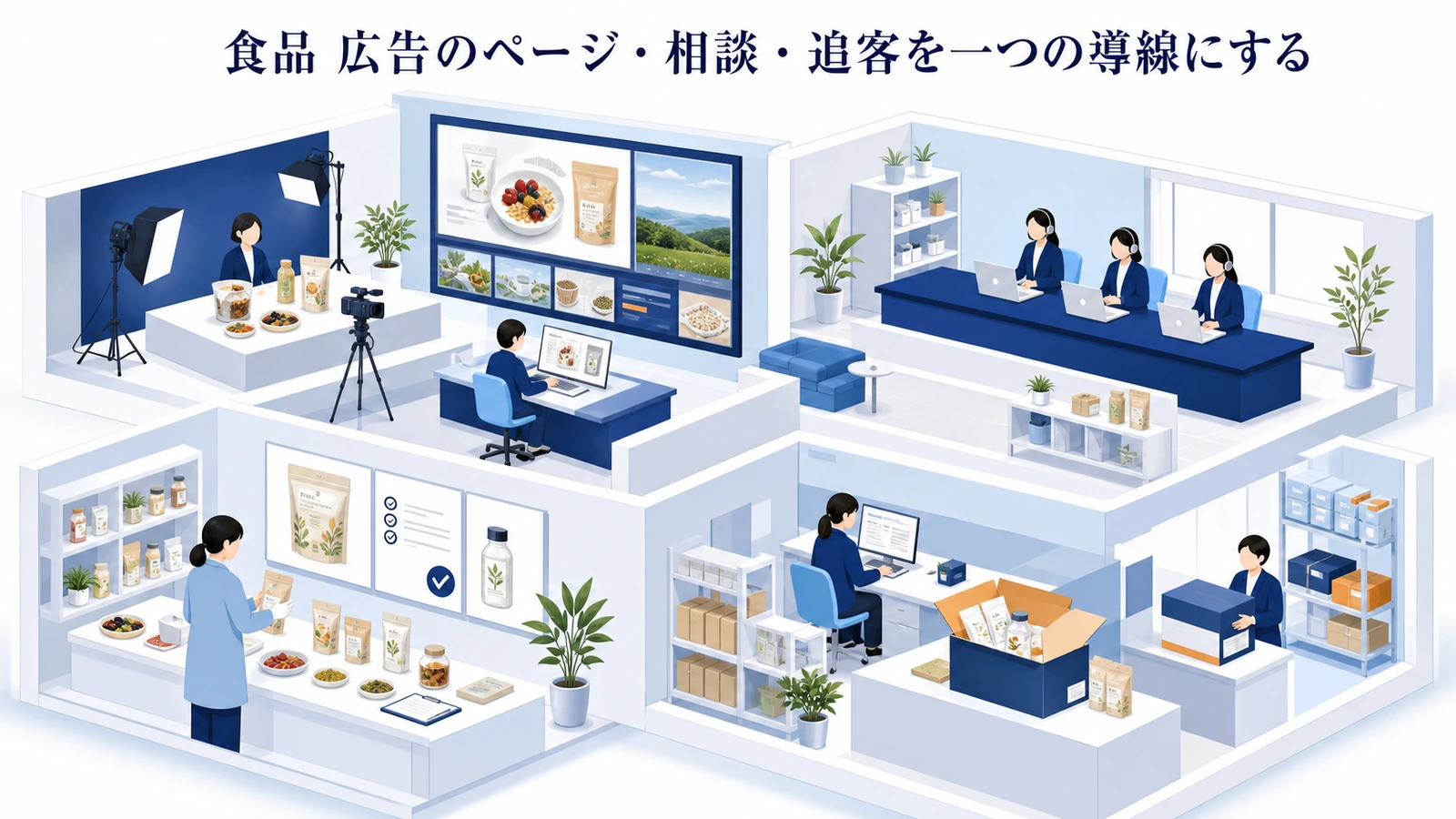 食品 広告のページ・相談・追客を一つの導線にする