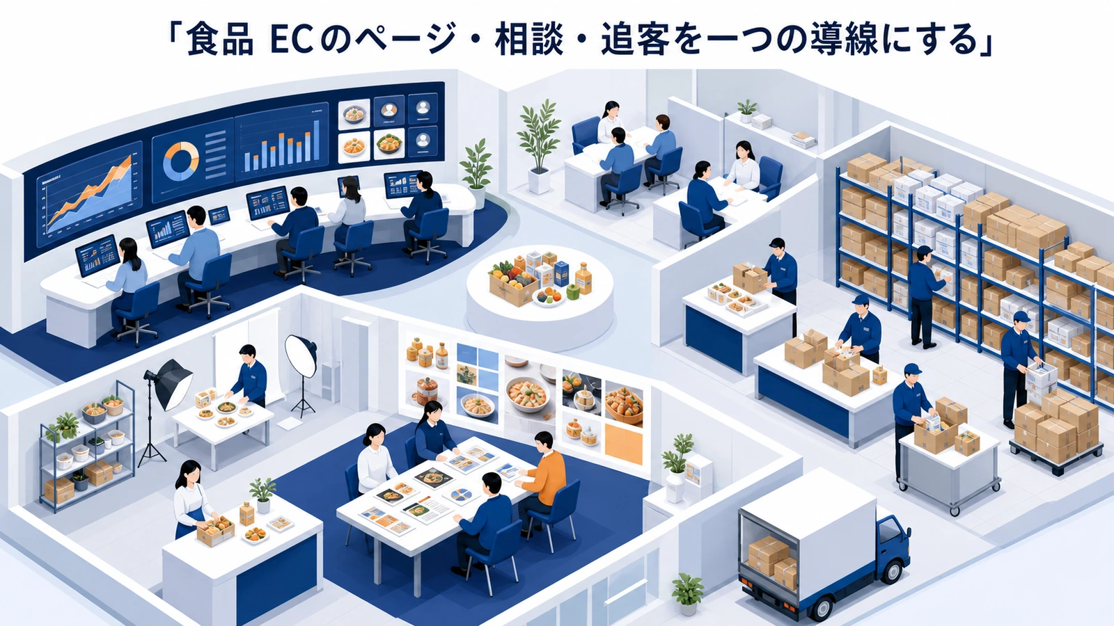 食品 ECのページ・相談・追客を一つの導線にする