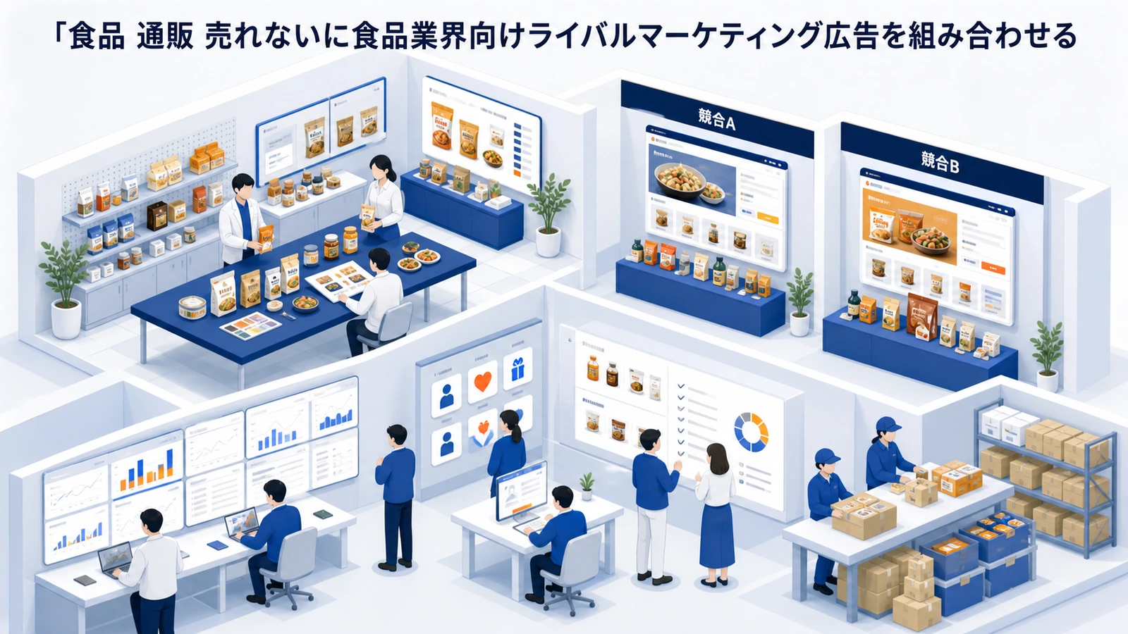 食品 通販 売れないに食品業界向けライバルマーケティング広告を組み合わせる