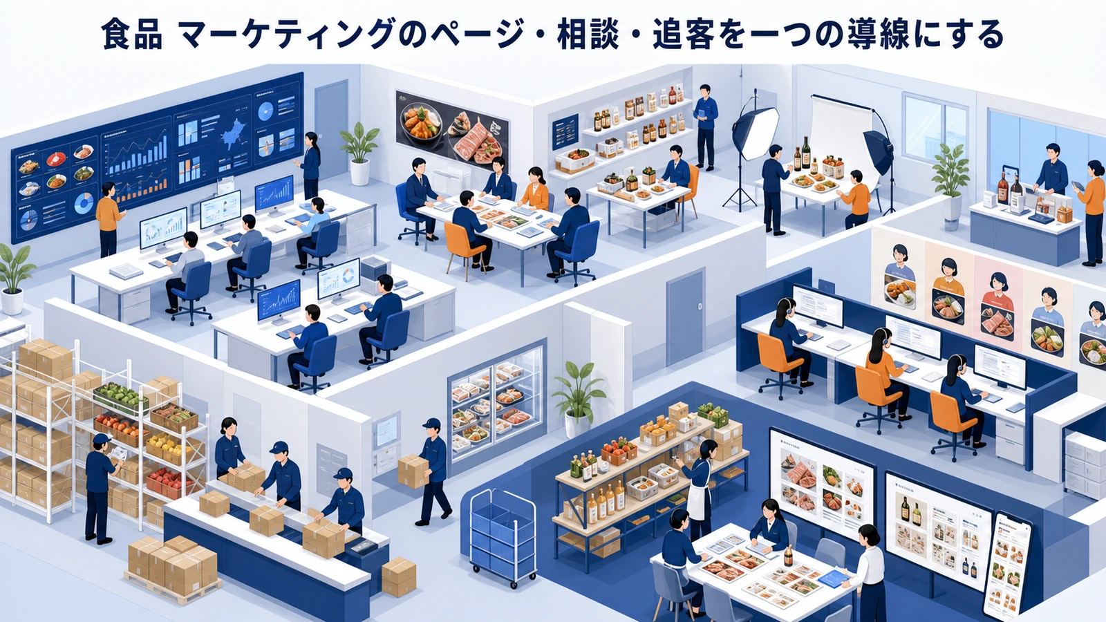食品 マーケティングのページ・相談・追客を一つの導線にする