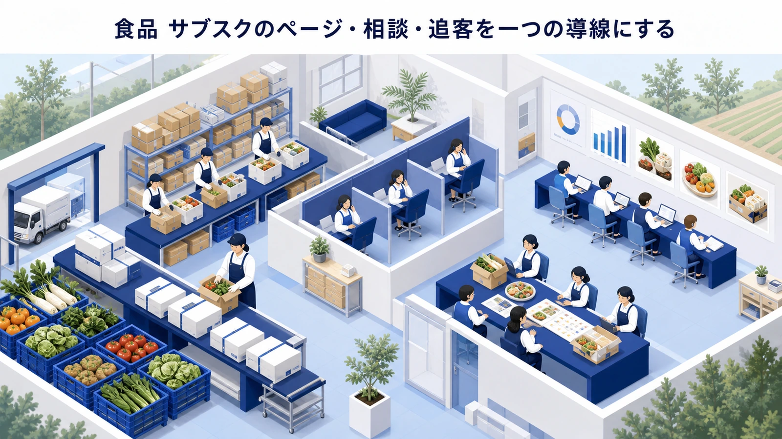 食品 サブスクのページ・相談・追客を一つの導線にする