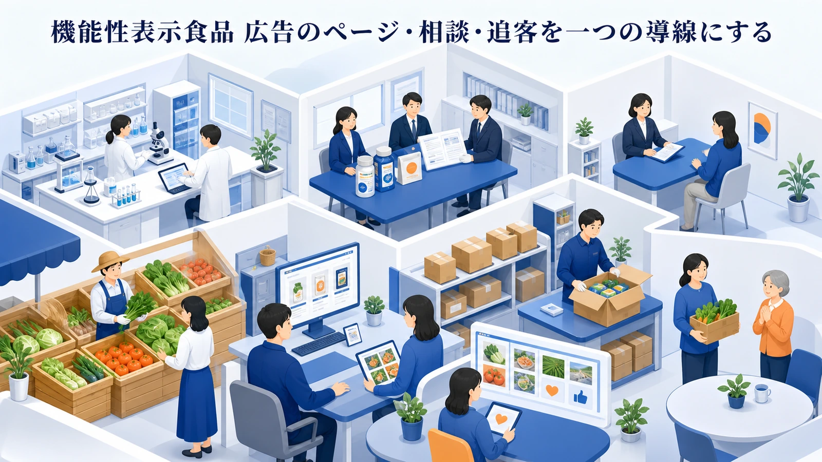 機能性表示食品 広告のページ・相談・追客を一つの導線にする