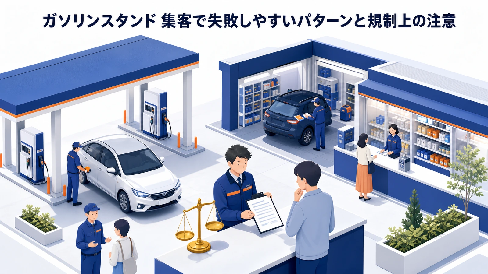 ガソリンスタンド 集客で失敗しやすいパターンと規制上の注意