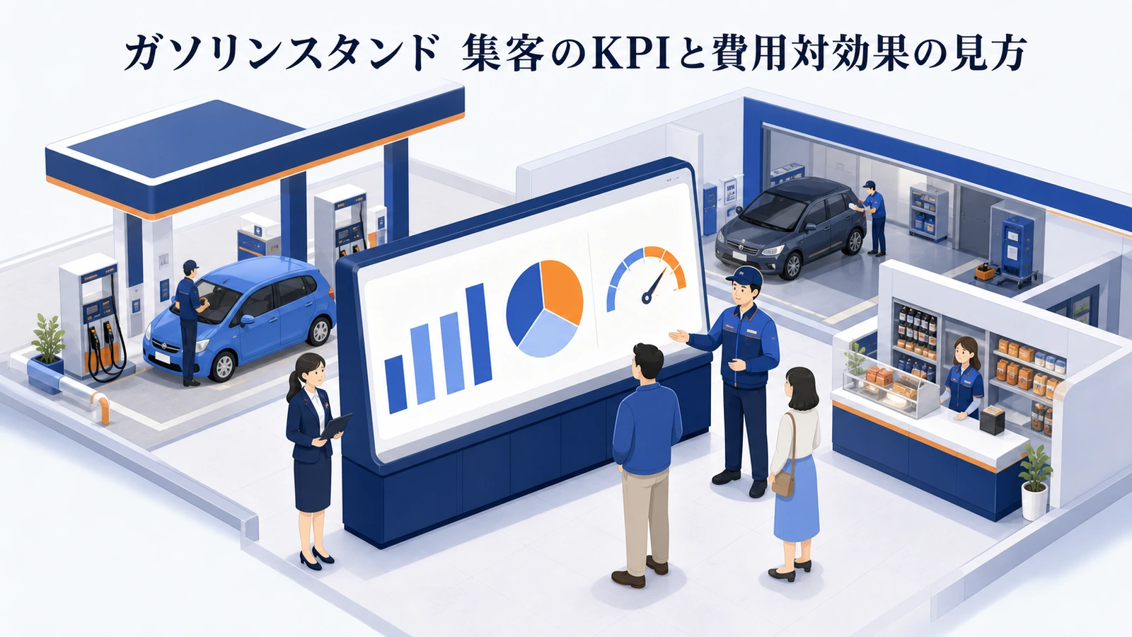 ガソリンスタンド 集客のKPIと費用対効果の見方