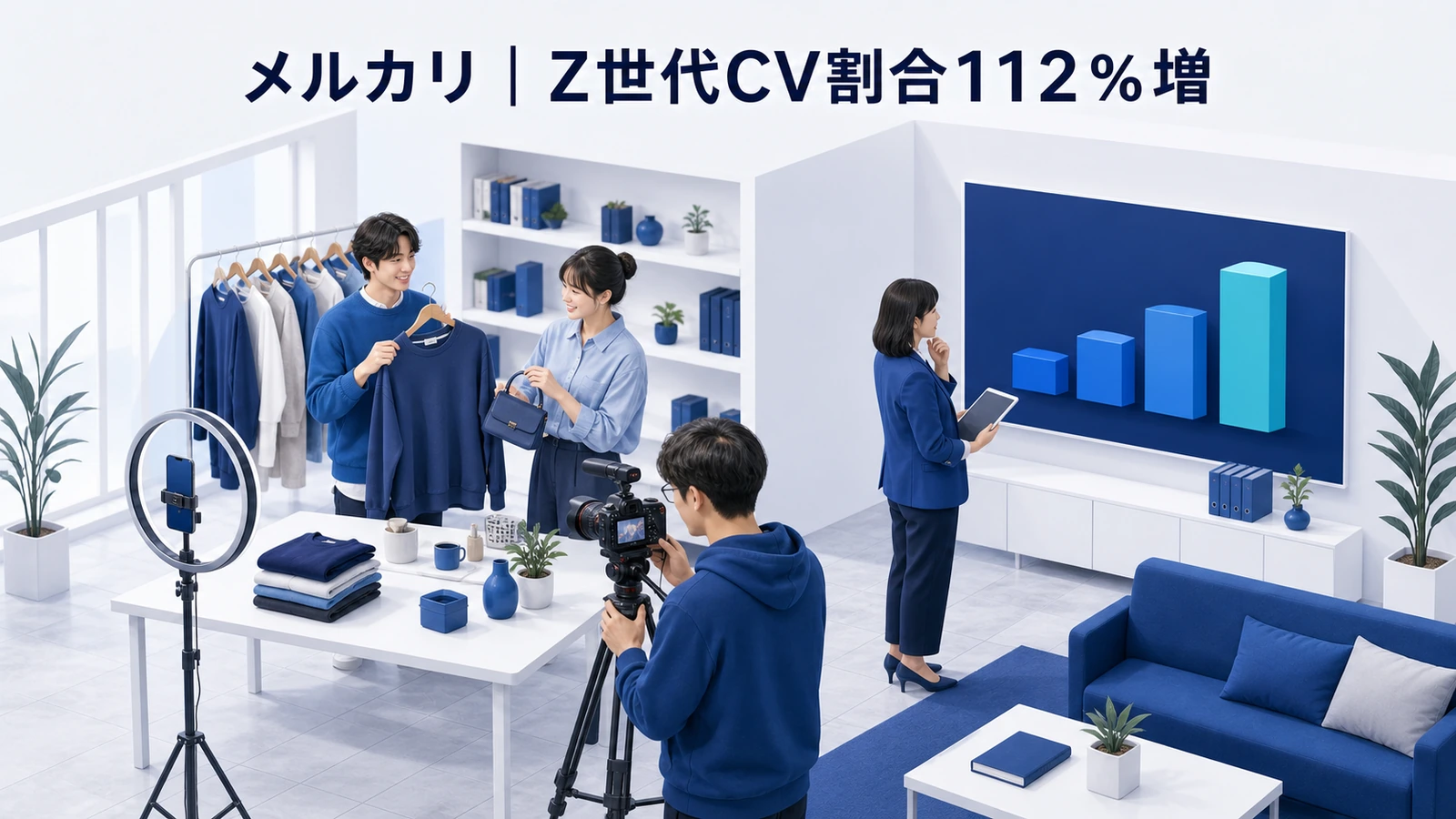 メルカリがTikTok活用でZ世代の新規登録を増やした事例イメージ