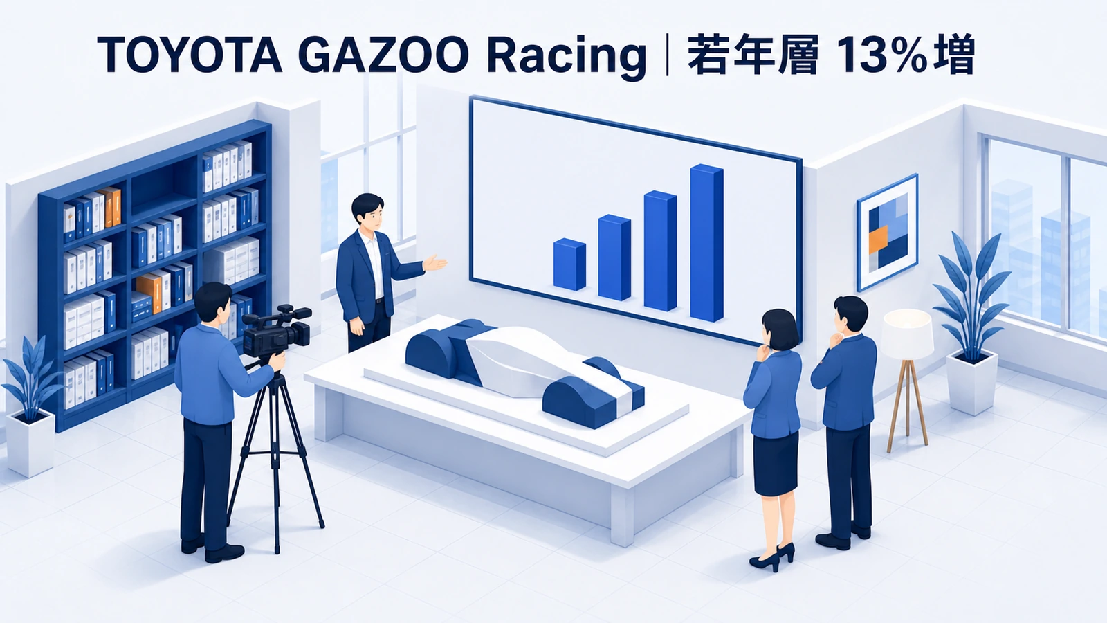 TOYOTA GAZOO Racingがショート動画で若年層への接触を増やした事例イメージ