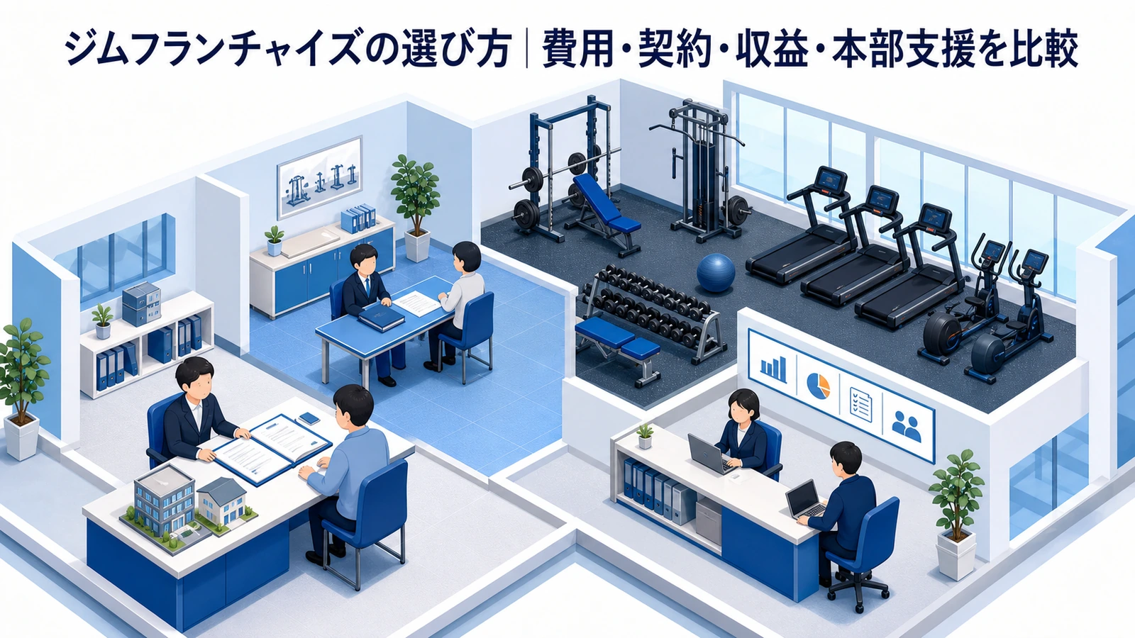 ジムフランチャイズの選び方｜費用・契約・収益・本部支援を比較
