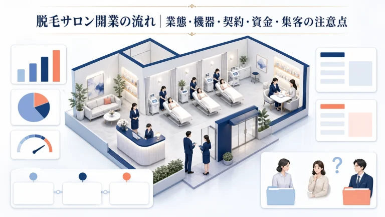 脱毛サロン開業の流れ｜業態・機器・契約・資金・集客の注意点