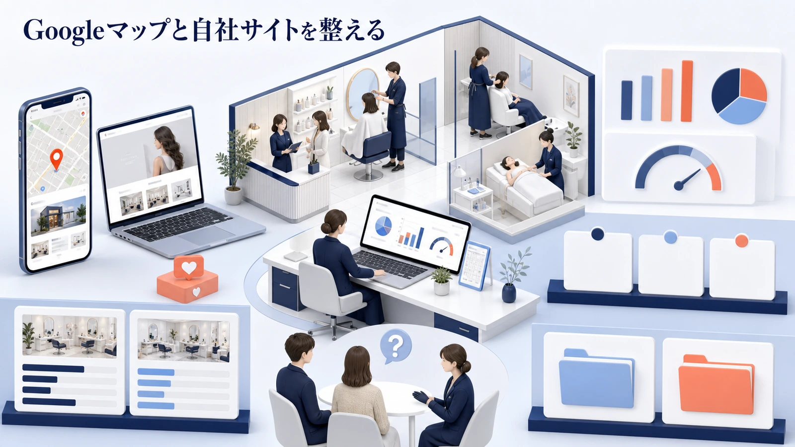 Googleマップと自社サイトを整える