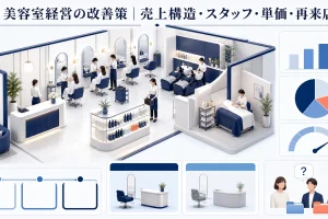 美容室経営の改善策|売上構造・スタッフ・単価・再来店