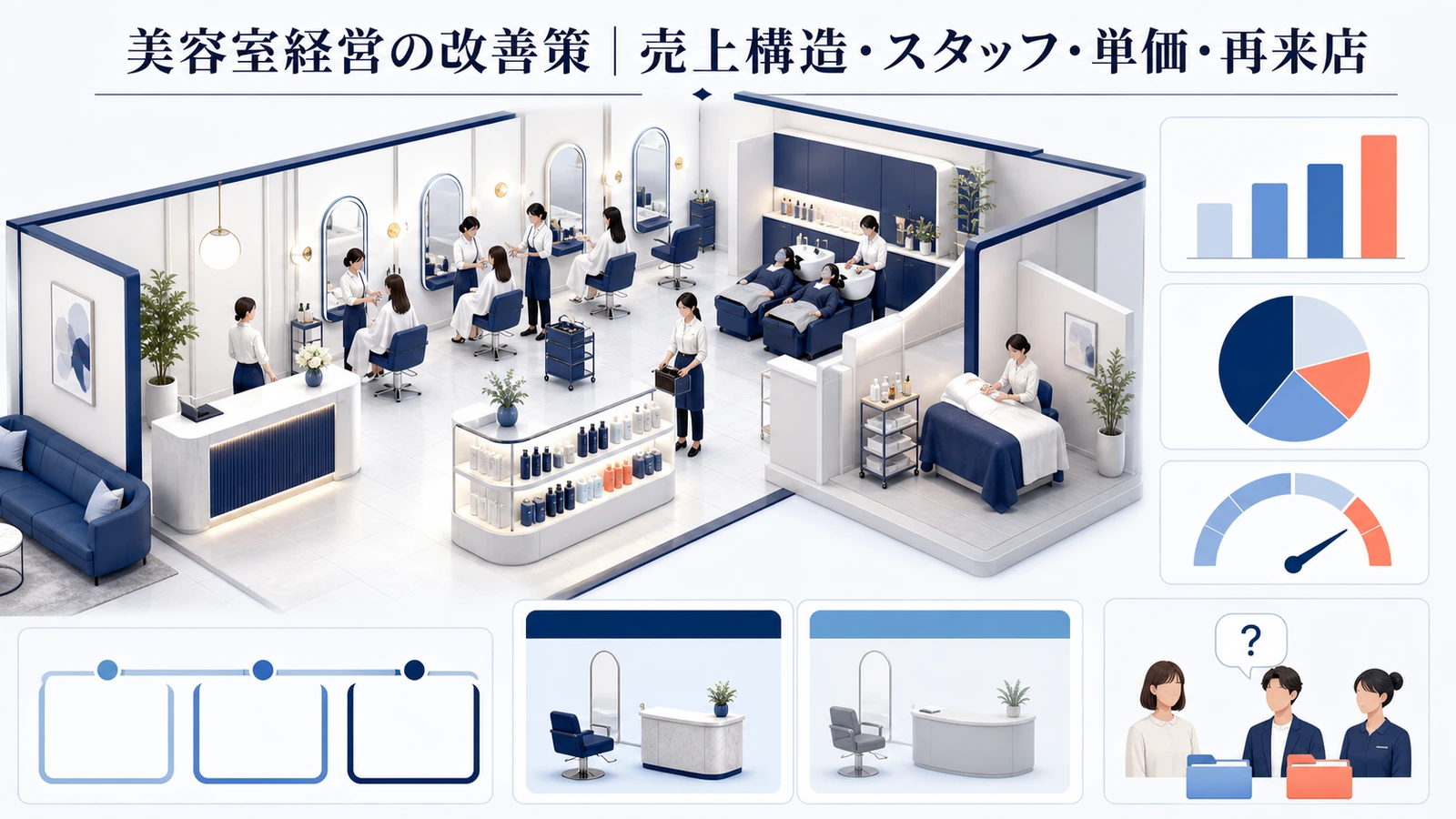美容室経営の改善策｜売上構造・スタッフ・単価・再来店