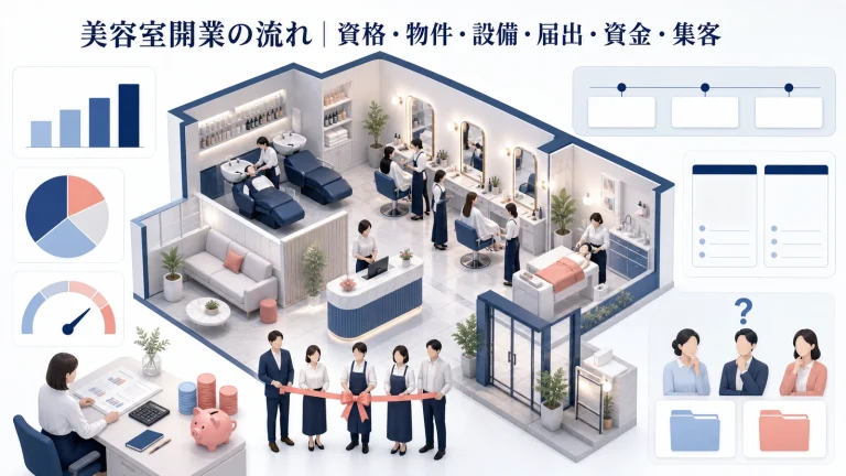 美容室開業の流れ｜資格・物件・設備・届出・資金・集客