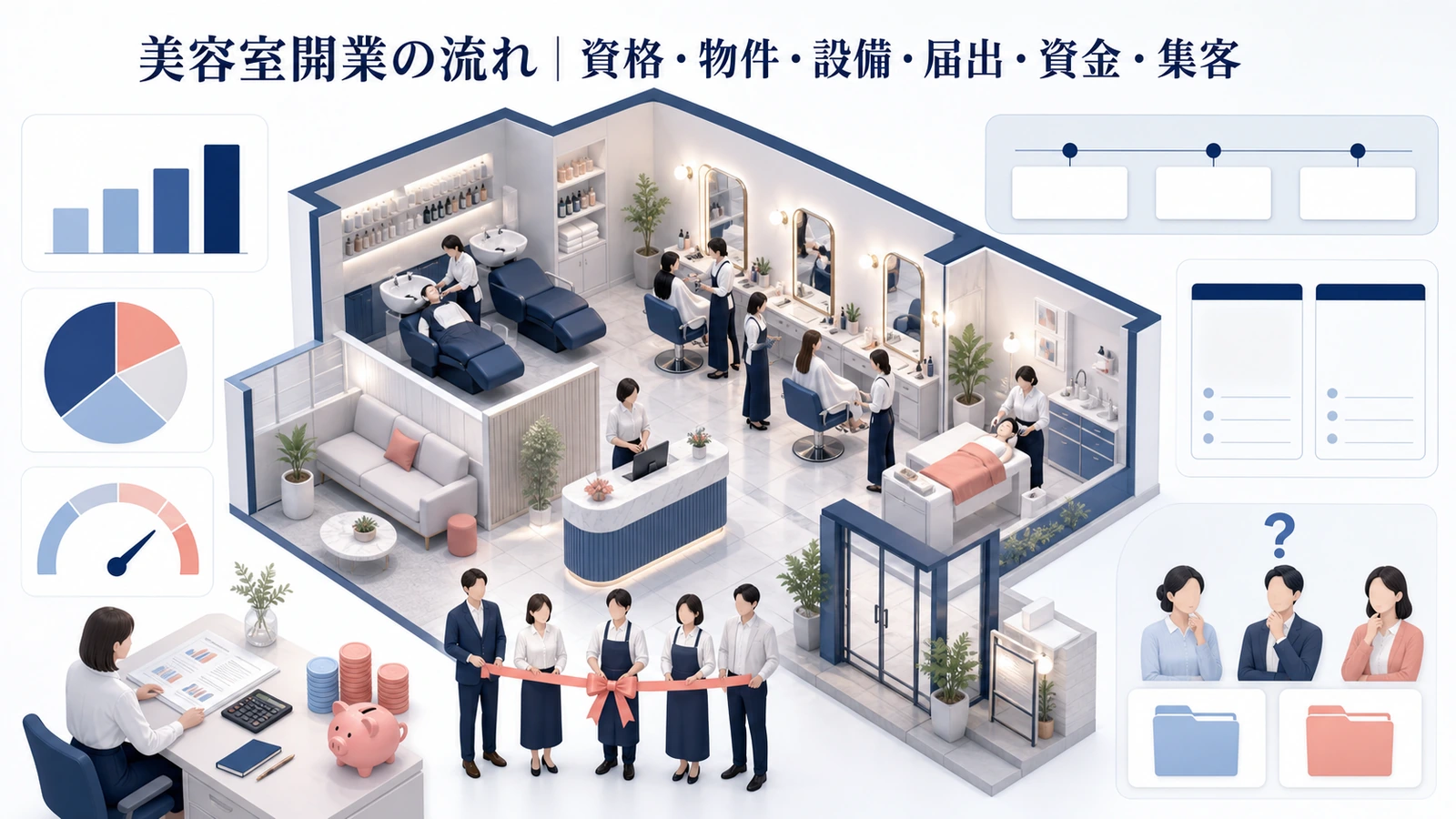 美容室開業の流れ｜資格・物件・設備・届出・資金・集客