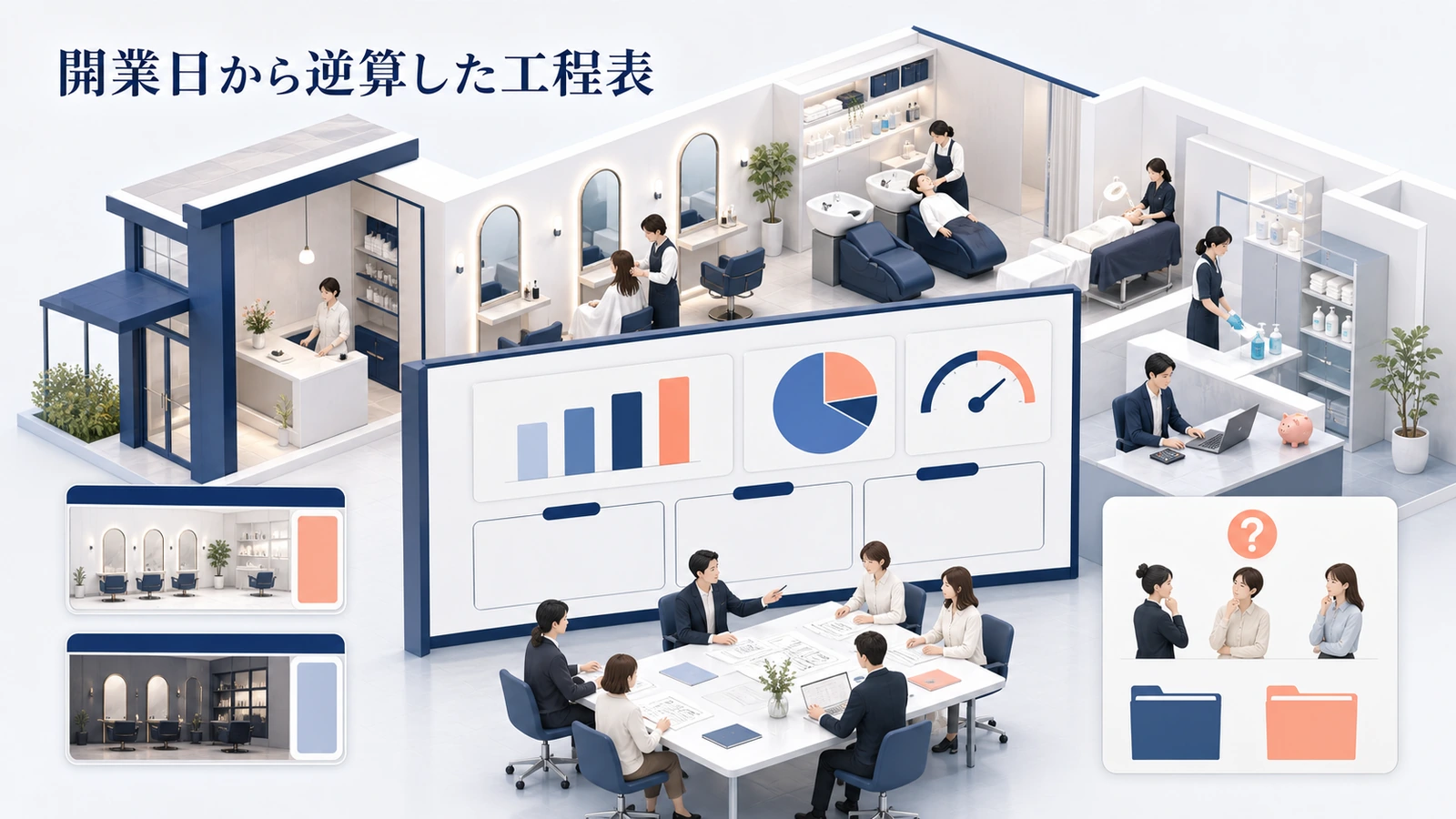 開業日から逆算した工程表