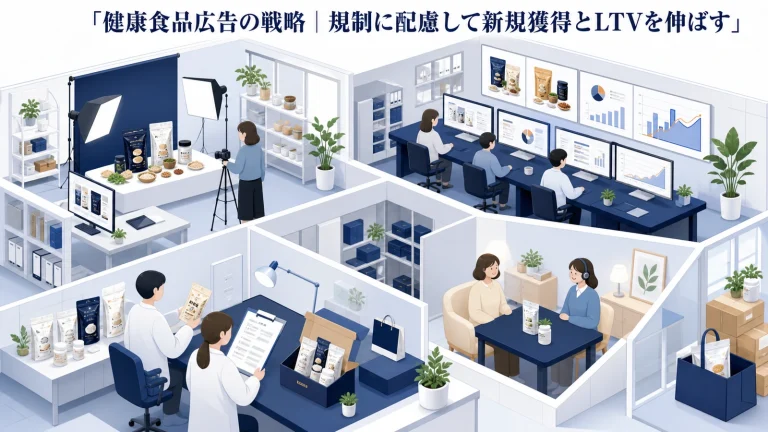 健康食品広告の戦略|規制に配慮して新規獲得とLTVを伸ばす