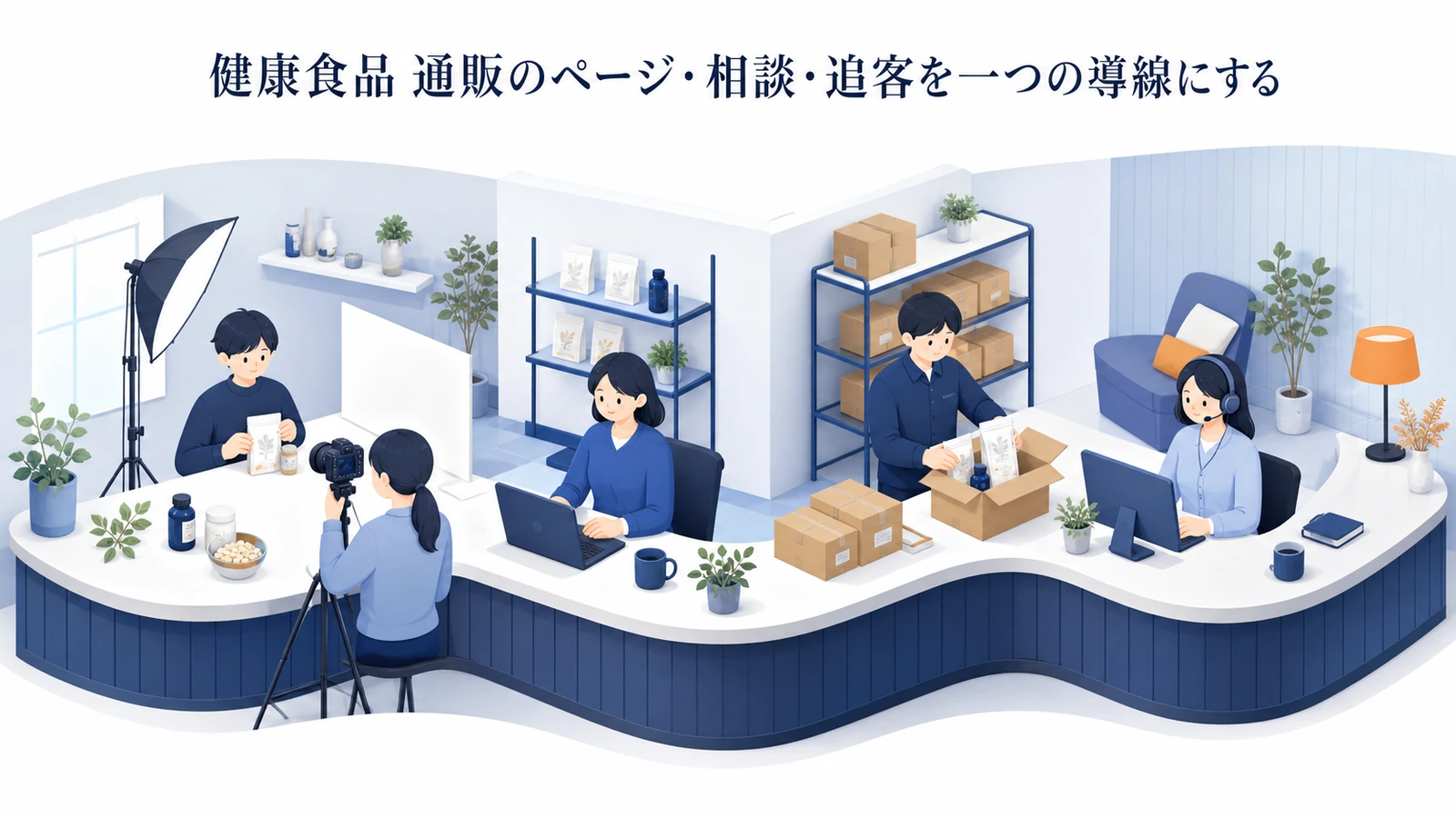 健康食品 通販のページ・相談・追客を一つの導線にする