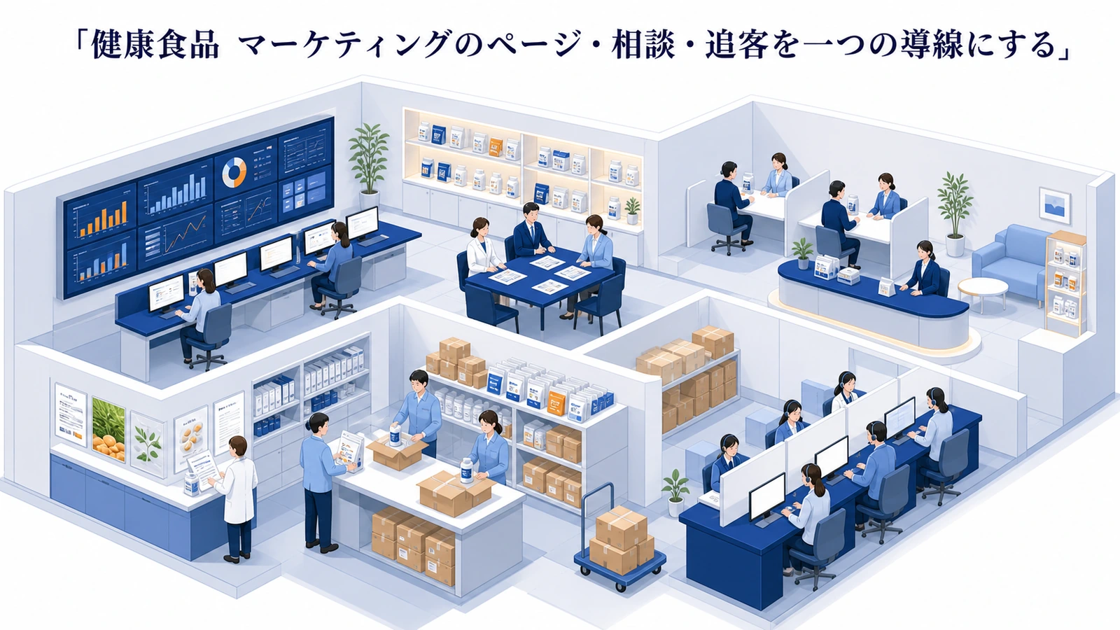 健康食品 マーケティングのページ・相談・追客を一つの導線にする