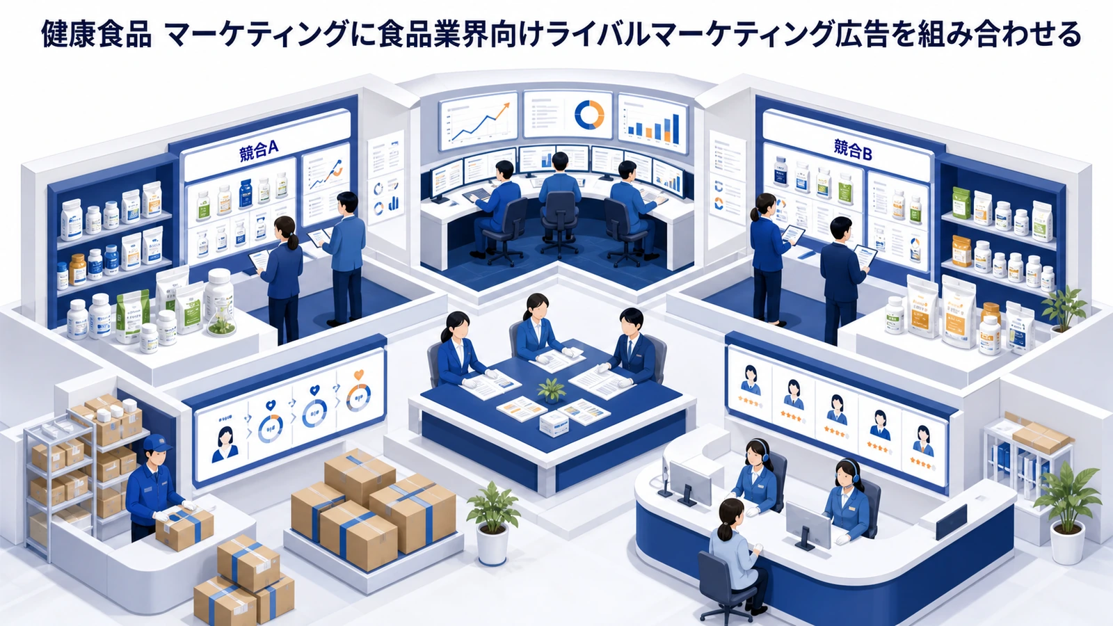 健康食品 マーケティングに食品業界向けライバルマーケティング広告を組み合わせる