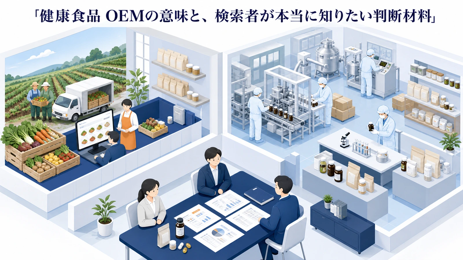 健康食品 OEMの意味と、検索者が本当に知りたい判断材料