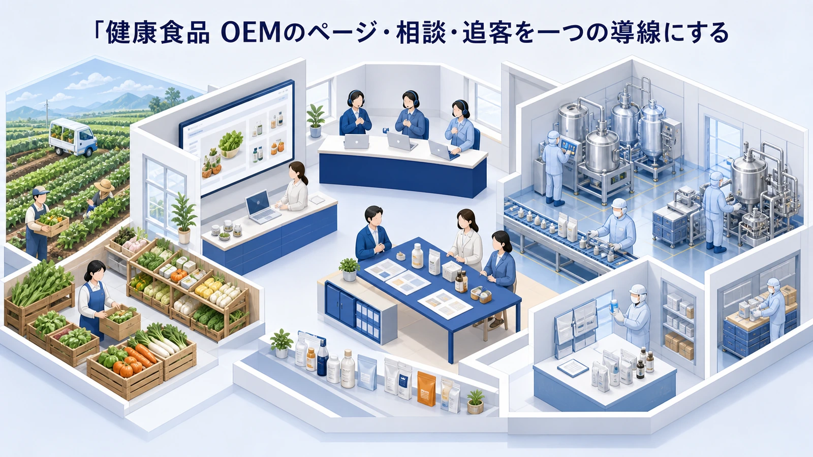 健康食品 OEMのページ・相談・追客を一つの導線にする