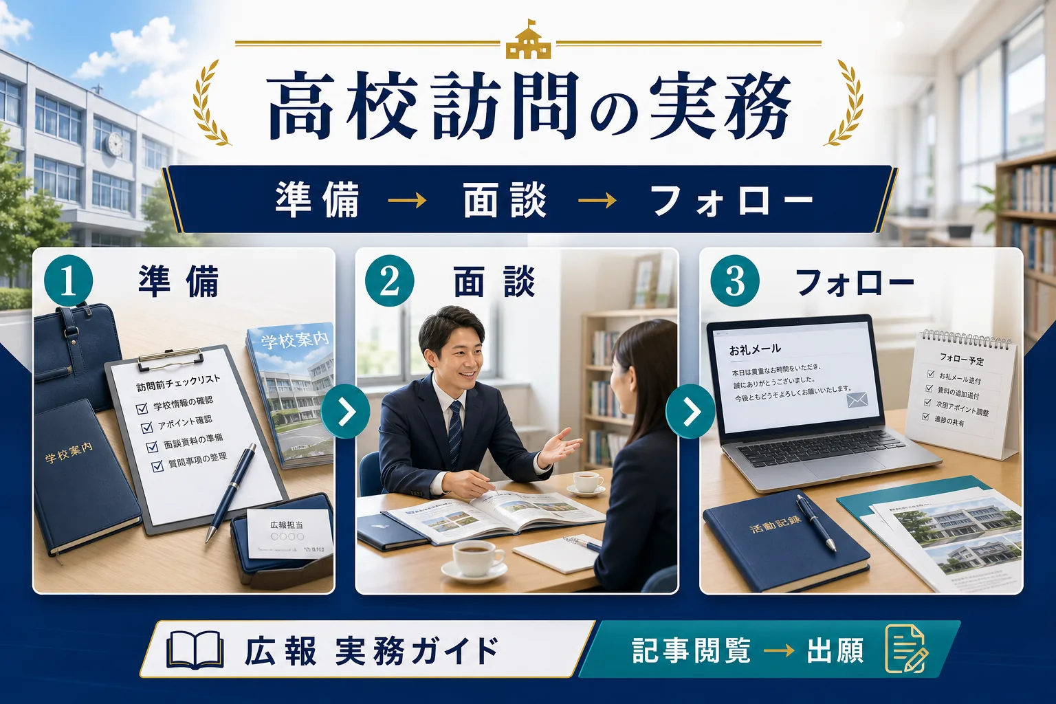 アポイントと訪問時期を高校側に合わせるを実務で判断するためのImage 2.0図解
